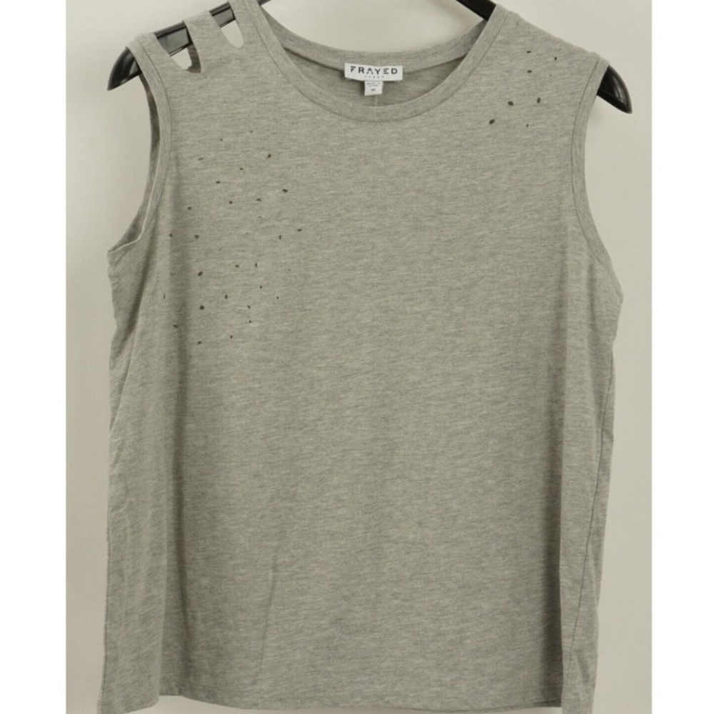 Frayed Jeans Tank L NWt
